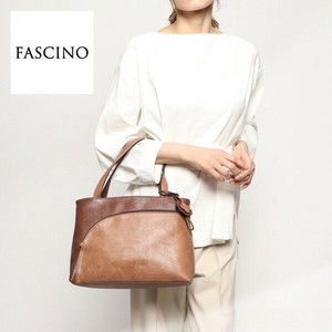 【FASCINO】CURVE(カーブ）合成皮革ハンドバッグ