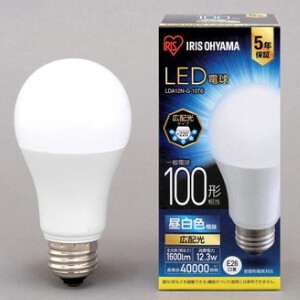 【アイリスオーヤマ　LED電球】　LED電球 E26 広配光 昼白色 100形（1600lm）