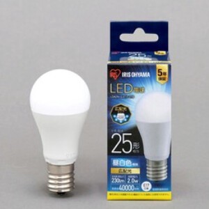 【アイリスオーヤマ　LED電球】　LED電球 E17 広配光 昼白色 25形（230lm）