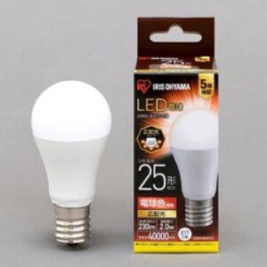 【アイリスオーヤマ　LED電球】　LED電球 E17 広配光 電球色 25形（230lm）
