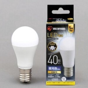 【アイリスオーヤマ　LED電球】　LED電球 E17 広配光 昼光色 40形（440lm）