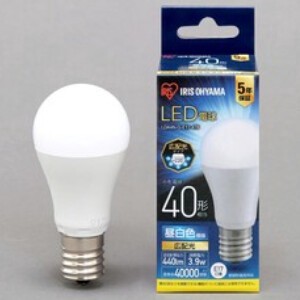 【アイリスオーヤマ　LED電球】　LED電球 E17 広配光 昼白色 40形（440lm）