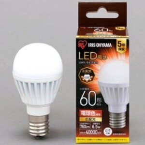 【アイリスオーヤマ　LED電球】　LED電球 E17 広配光 電球色 60形（760lm）