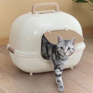 【アイリスオーヤマ　ペット用品・ペットフード　】　脱臭ワイド猫トイレ