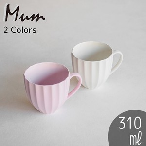 Mug Flower Pink Beige Pottery M
