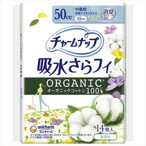 ユニ・チャーム　チャームナップ コットン中量用 14枚×24点セット【 生理用品 】