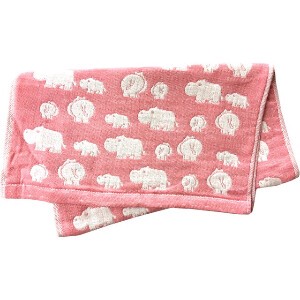 洗脸毛巾 粉色 纱布 日本制造