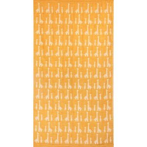 Bath Towel Yellow Bath Towel Giraffe Made in Japan