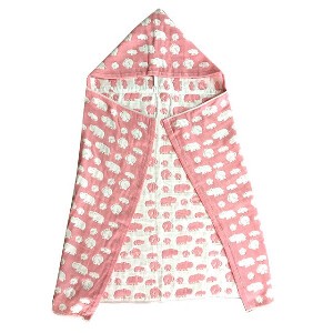 Babies Accessories Pink Hooded Bath Towel Made in Japan