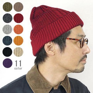 3KNITING PATTERN CAP　3種ケーブル柄ニット帽