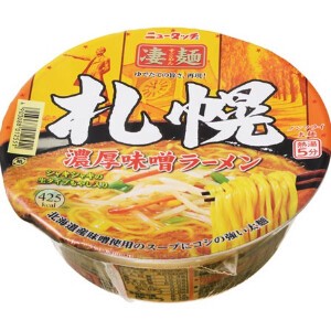 ニュータッチ 凄麺札幌濃厚味噌ラーメン 162g x12 【ラーメン】