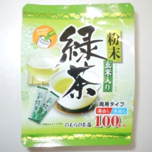 のむらの茶園 粉末玄米入り緑茶 スティックタイプ 100本 x10 【お茶】
