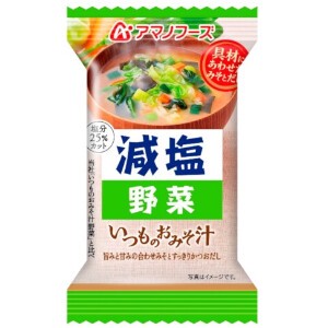 アマノフーズ 減塩いつものおみそ汁 野菜 10.1g x10 【味噌汁】
