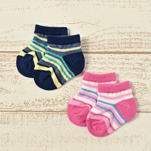 婴儿袜子 条纹 新生儿 日本制造