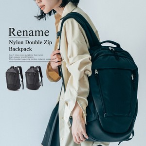 Rename ナイロン ダブルジップバックパック