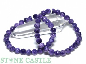 ☆高品質☆【天然石 ブレスレット】チャロアイト (3A) (約7.5〜8mm) 【天然石 パワーストーン】