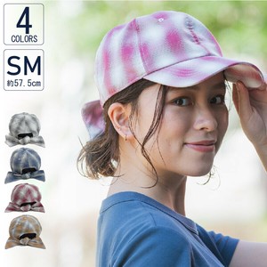 キャップ 帽子 春夏 UVカット オンブレチェックバックリボン VS3-100