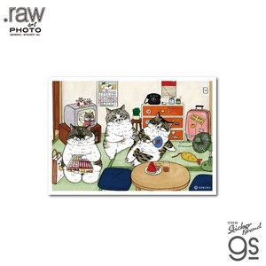 世にも不思議な猫世界 L判絹目生写真 お盆休み RAW012 KORIRI グッズ 猫 イラスト