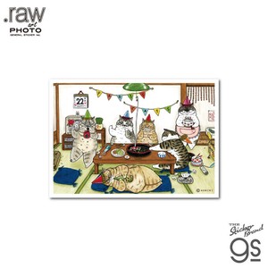 世にも不思議な猫世界 L判絹目生写真 猫の日 RAW020 KORIRI グッズ 猫 イラスト