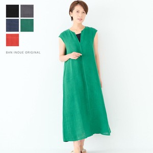 Casual Dress Kaya-cloth V-Neck Made in Japan