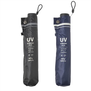 【ユニセックス】【晴雨兼用傘】【UV】折傘　遮光セーラーボーダーミニ60