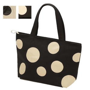 Tote Bag Lightweight Linen L size Polka Dot Made in Japan