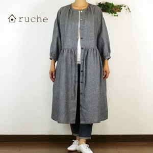 Casual Dress Stripe Natural One-piece Dress Made in Japan
