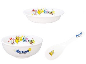 Pocket Monster Children Plates Curry Plate Ramen Donburi Bowl China Spoon