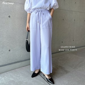 ドローストリング ウエストゴム ワイドパンツ