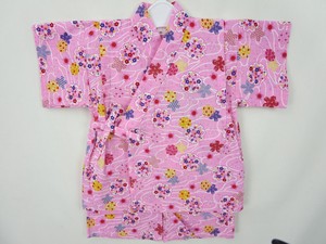 儿童浴衣/甚平 新款 凹凸纹 万花筒 花卉图案 日本制造