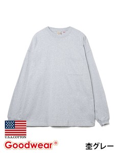 ＜売れ筋/人気商品＞USAコットン袖リブSUPER BIGポケットロンT