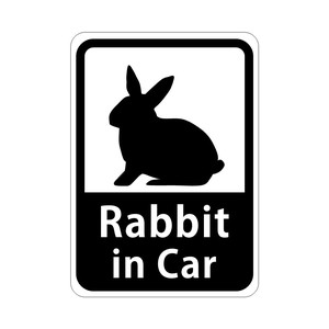 Rabbit in Car 「うさぎ」 車用ステッカー