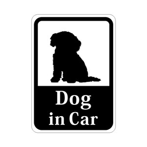 Dog in Car 「トイプードル」 車用ステッカー