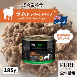 【NEW】成犬用 ドッグフード(ウエット) NUTRIPE PURE ラム＆グリーントライプ 185g