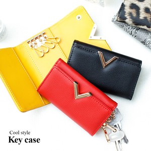 Metal Fittings Key Case Star Ladies Four in a Row Leopard Python