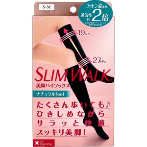 スリムウォーク 美脚ハイソックス ナチュラルfeel ブラック S-M【補正・矯正】