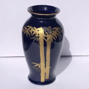 【特価】【日本製】ルリ竹柄（大）花瓶1’