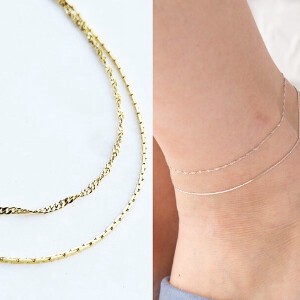 Anklet Layering Jewelry Simple Made in Japan