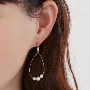 耳夹 无镍 宝石 珍珠 正装 日本制造