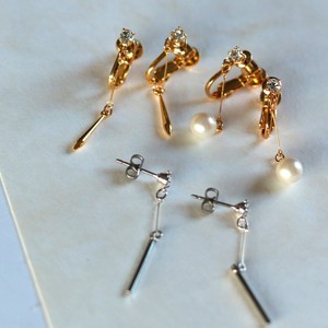 耳夹 宝石 珍珠 日本制造