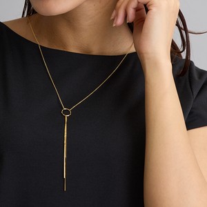 Gold Chain Necklace Pendant Long Jewelry Ladies' Made in Japan