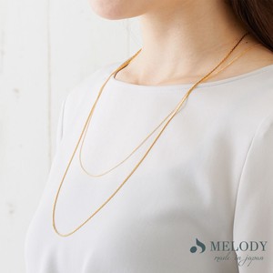 Gold Chain Necklace Layered Long Jewelry Ladies' Made in Japan