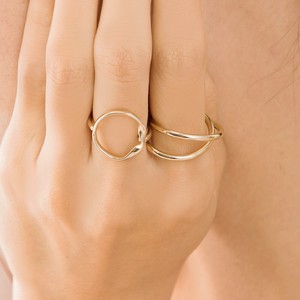 Gold-Based Ring Rings Jewelry Simple Made in Japan