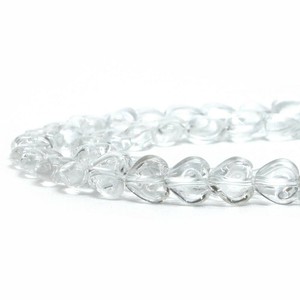 水晶（クリスタル）【ハート】8mm（厚み5mm）【天然石ビーズ・パワーストーン・ネコポス配送可】