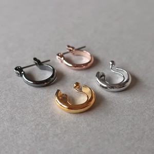 Clip-On Earrings Gold Post Earrings Simple Made in Japan