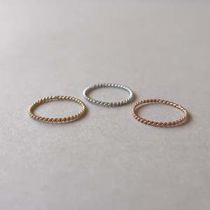 日本製 ジュエリー ツイスト ピンキーリング 指輪 rg-n1 レディース シンプル 小指 1号 3号 5号
