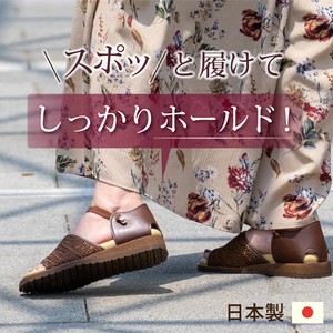 凉鞋 舒适 平底 日本制造