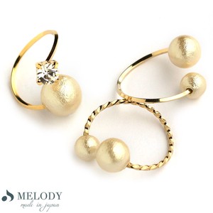 珍珠/月光石戒指 女士 棉 宝石 珍珠 日本制造