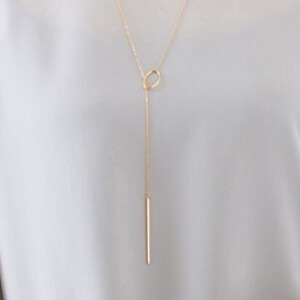 Plain Gold Chain Necklace Long Jewelry Made in Japan