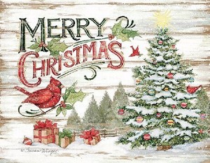●LANG社　クリスマスグリーティングカード　2つ折りカラー封筒付き